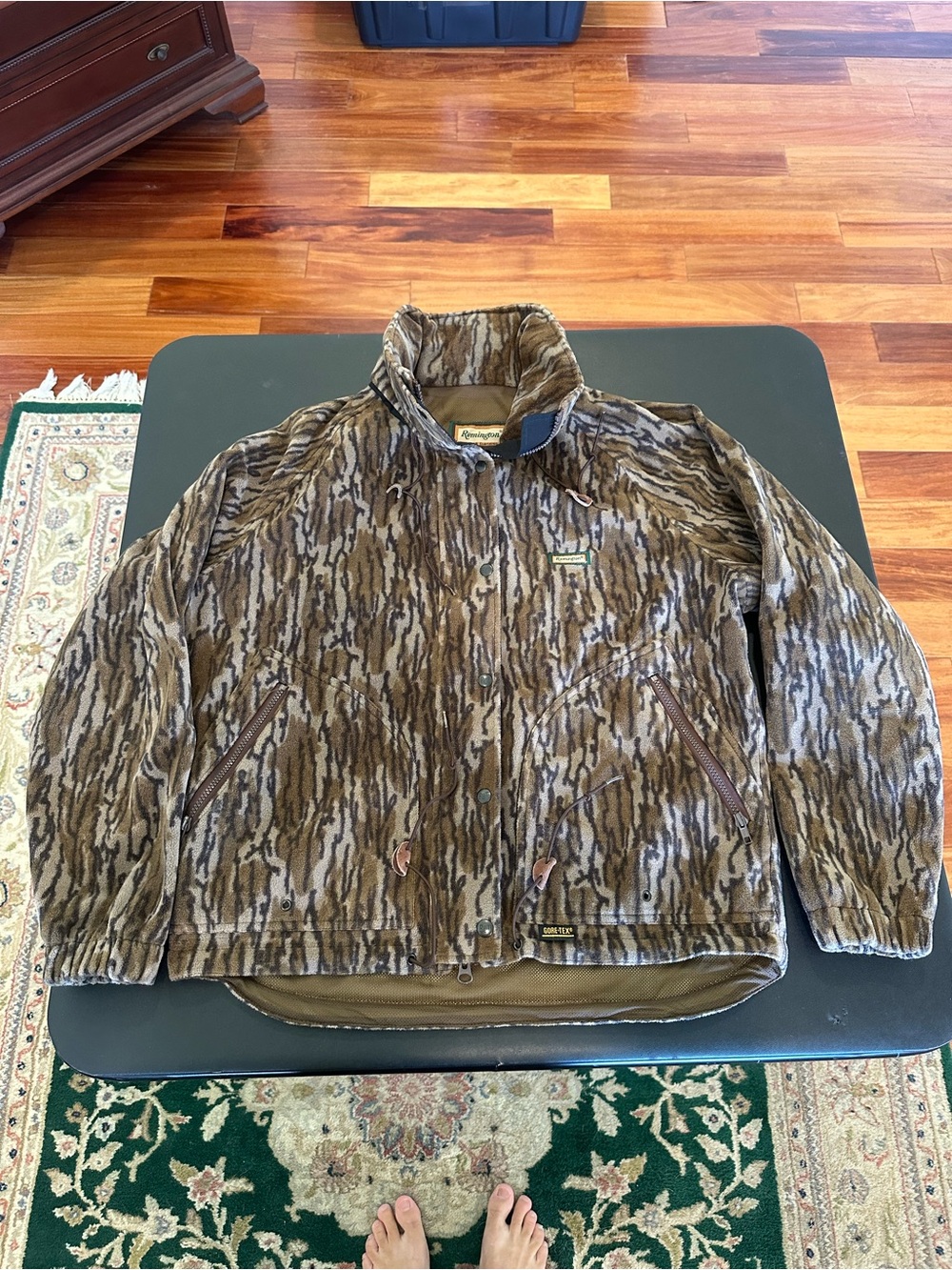 Remington Men's Brown Camouflage Fleece Jacket Size Large